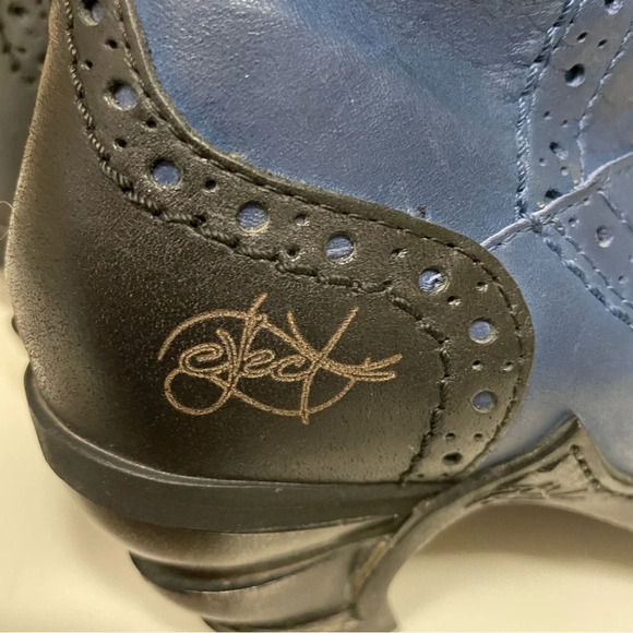 Eject Blue Leather Women’s Boot  in US 6 or EU 36 Made in Portugal - Picture 5 of 14